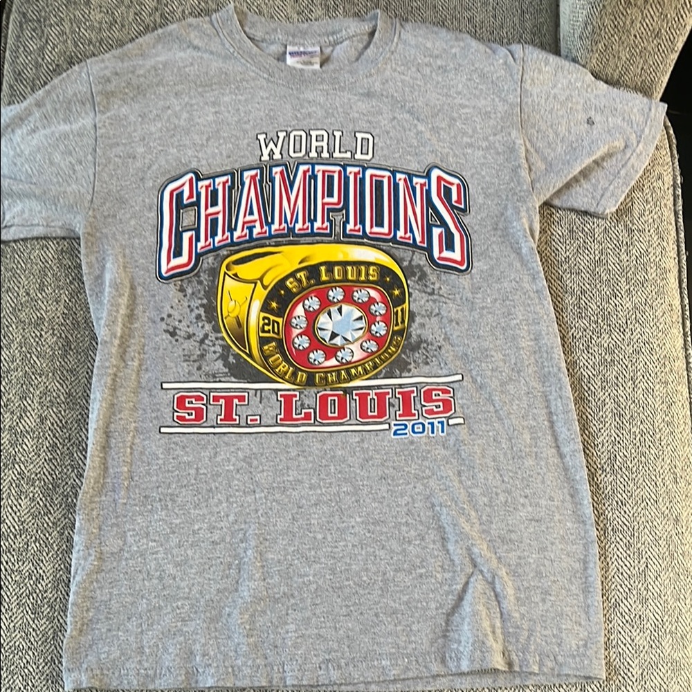 Gildan Gray World Champions St. Louis T-Shirt